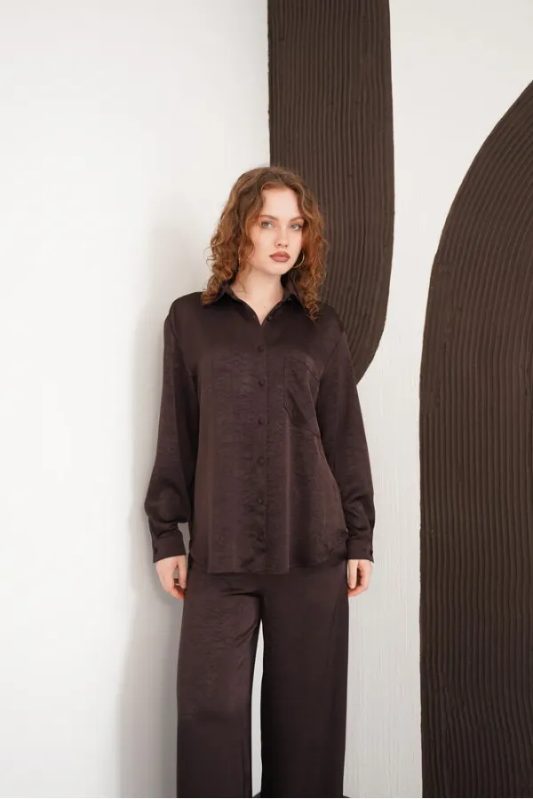 Long-Sleeved Wholesale Shirts - Brown | F2101 - Topshow