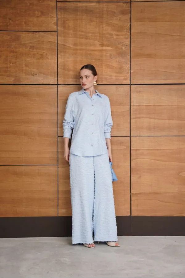 Jacquard Dukuma Trousers - Blue | F2020 - Topshow