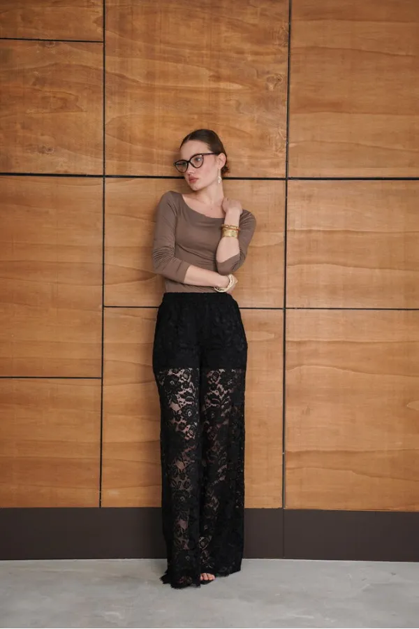 Brode Pantolon - Siyah | D2967 - Topshow