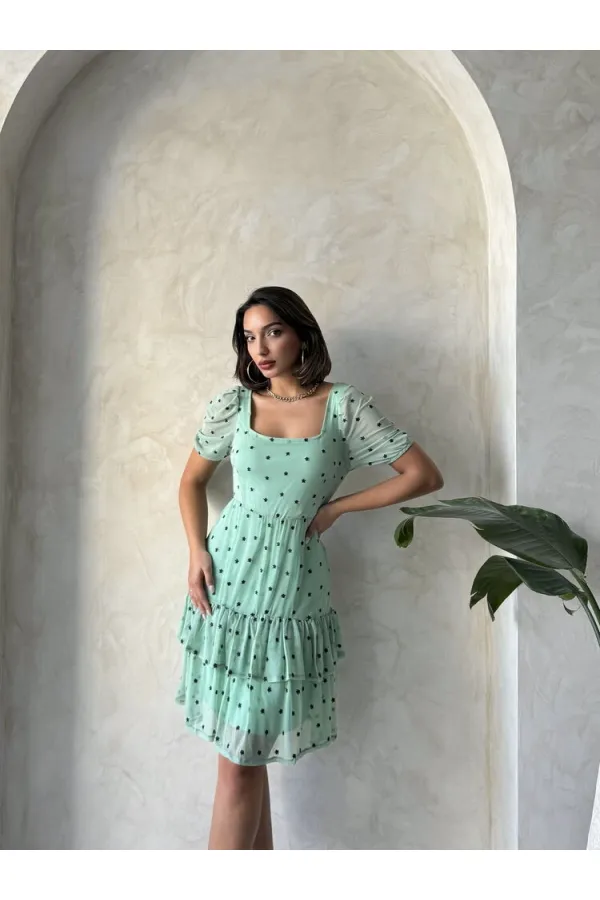 Robe Topshow Çağla à col bateau et imprimé floral, vente en gros