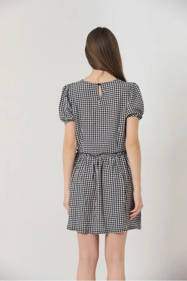 Robe Topshow noire à col rond en gros