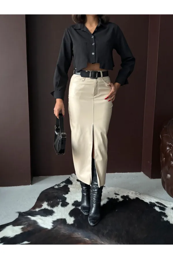 Jupes en cuir pierre Topshow en gros