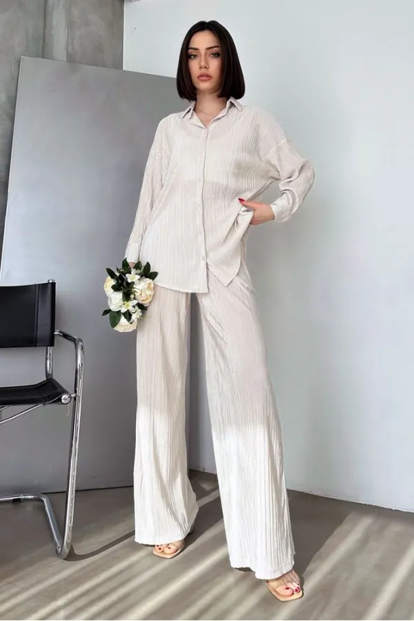 Pantalons plissés Topshow Stone en gros