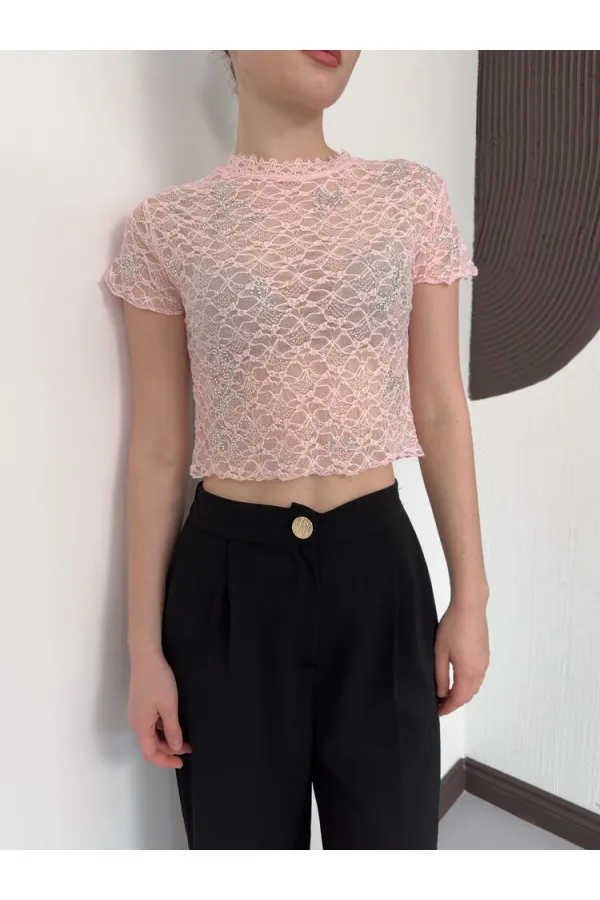 D 3007 GÜPÜR T SHIRT - PEMBE