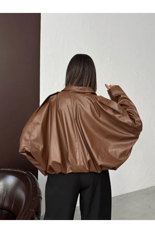 F 2035 SUNİ DERİ MONT - KAHVE