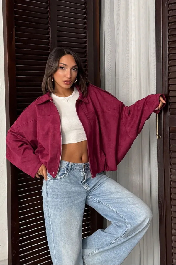 Topshow Scuba Süet Mont - Bordo | F2017