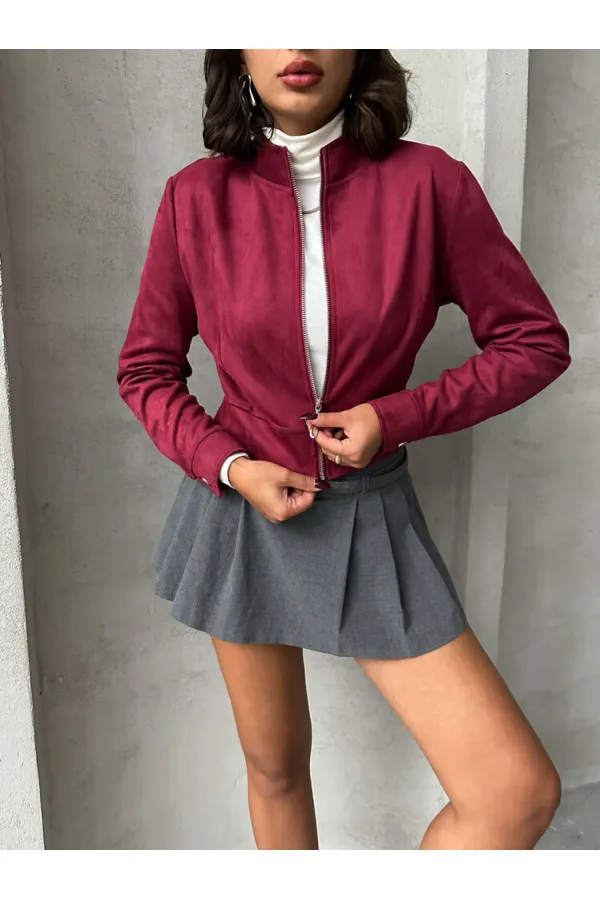 Fermurlı Toptan Mont - Bordo | TOPSHOW | F1551