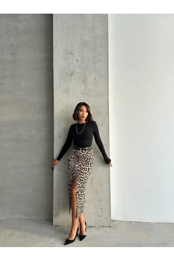 Jupe en gros - Noir pierre | TOPSHOW | F1665