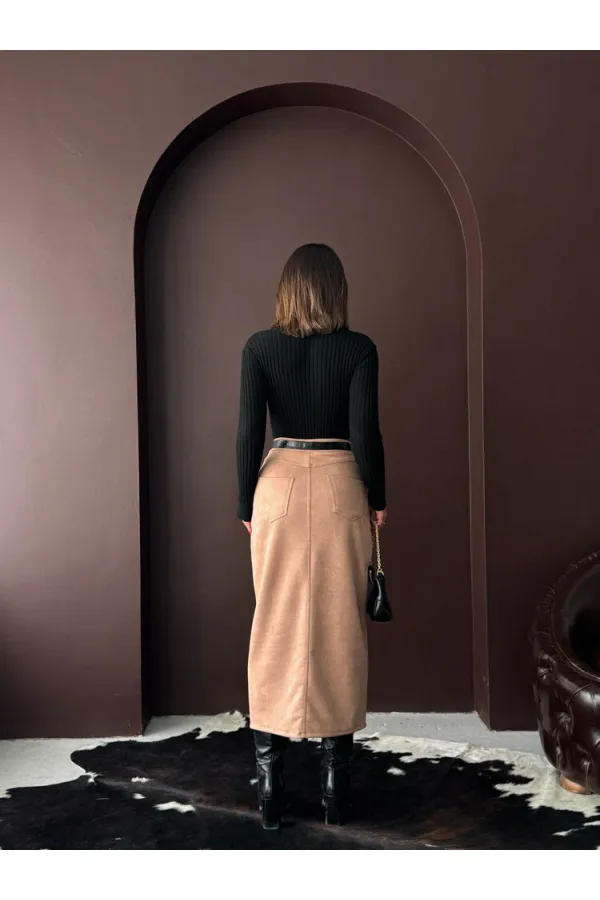 Jupe en daim de vison Topshow en gros