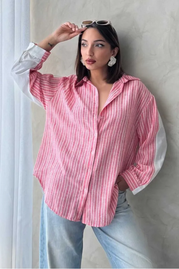 Önden Bağlamalı Nakışlı Vual Bluz - Sarı | Topshow | F1917