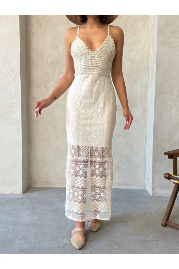 Topshow Taş Dantel Toptan Elbise