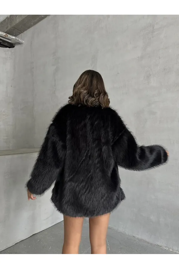 Topshow Siyah Peluş Toptan Kaban | F1608
