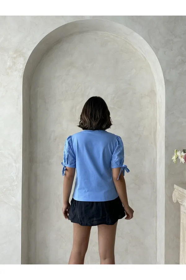 Tişört - Mavi | Topshow