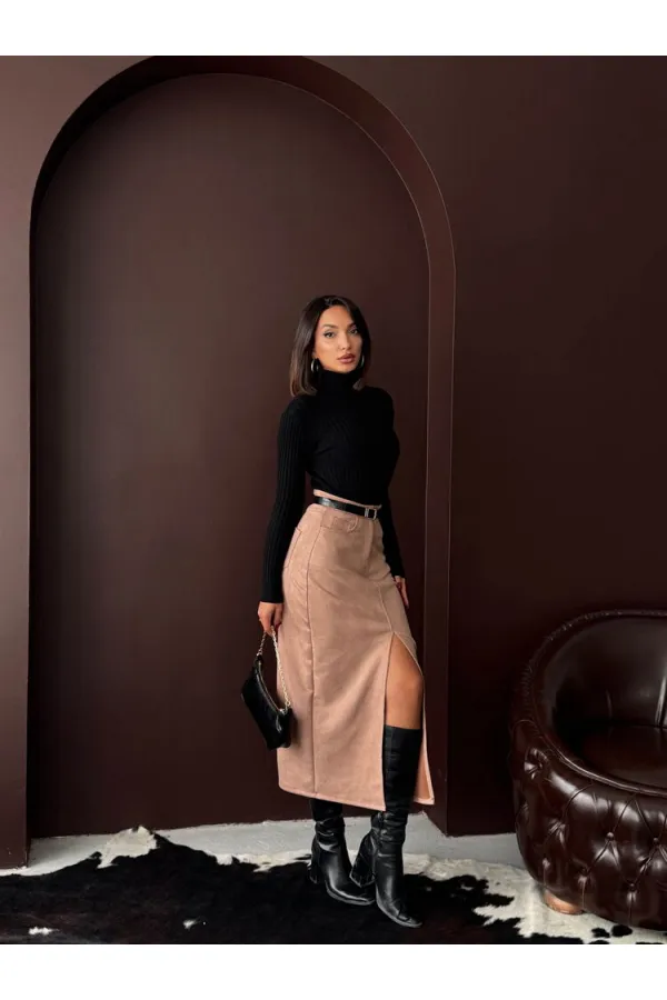 Jupe en daim de vison Topshow en gros