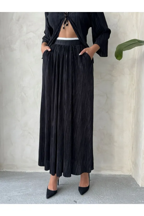 Uzun Etek - Siyah | Topshow | F1913