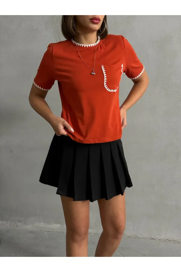 T-shirt Topshow Tile Shepherd Stitched en gros