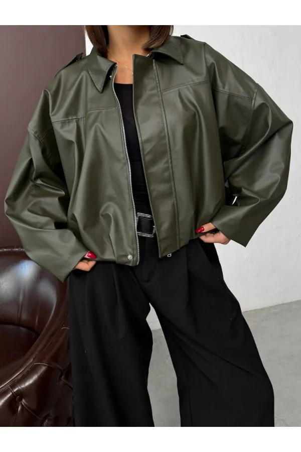 F 2035 SUNİ DERİ MONT - HAKİ