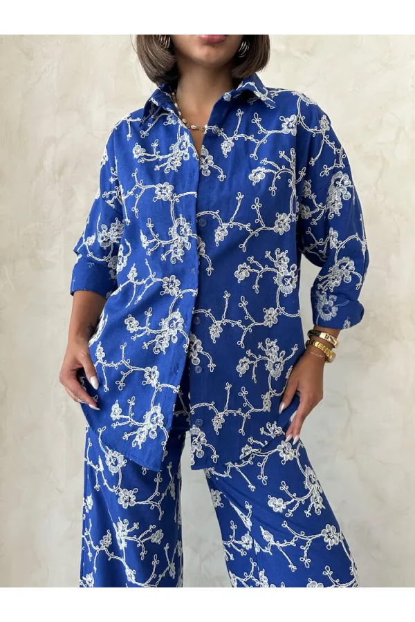 Embroidered Shirt - Saks | Topshow | F1951