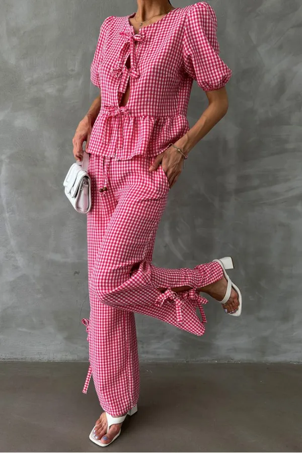 Pantalons Topshow Fuchsia Pitikare en gros