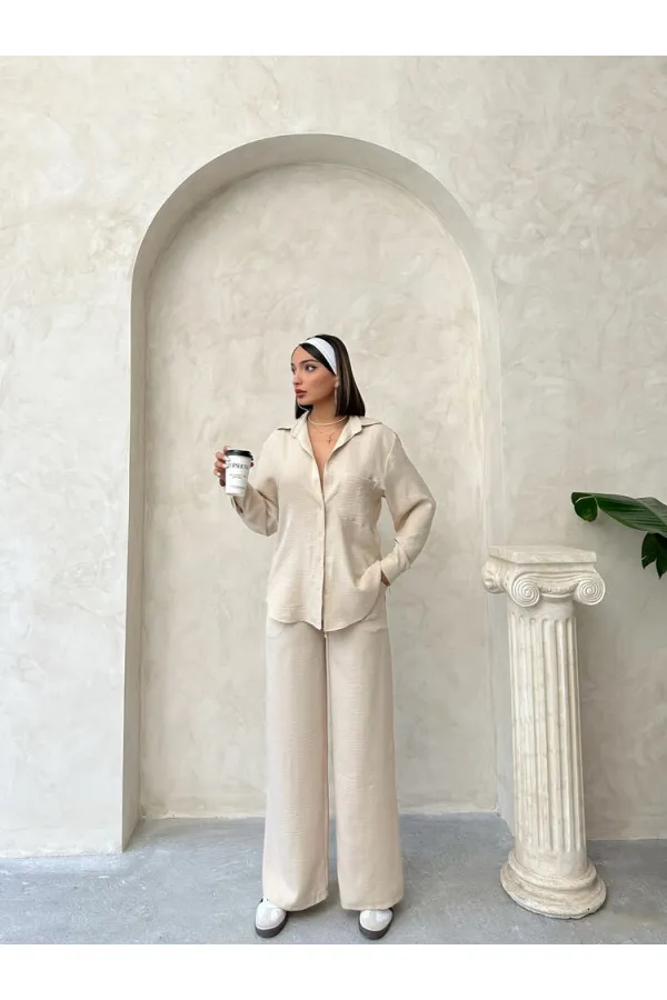 Chemise en lin à poche Topshow Stone, vente en gros | F1200