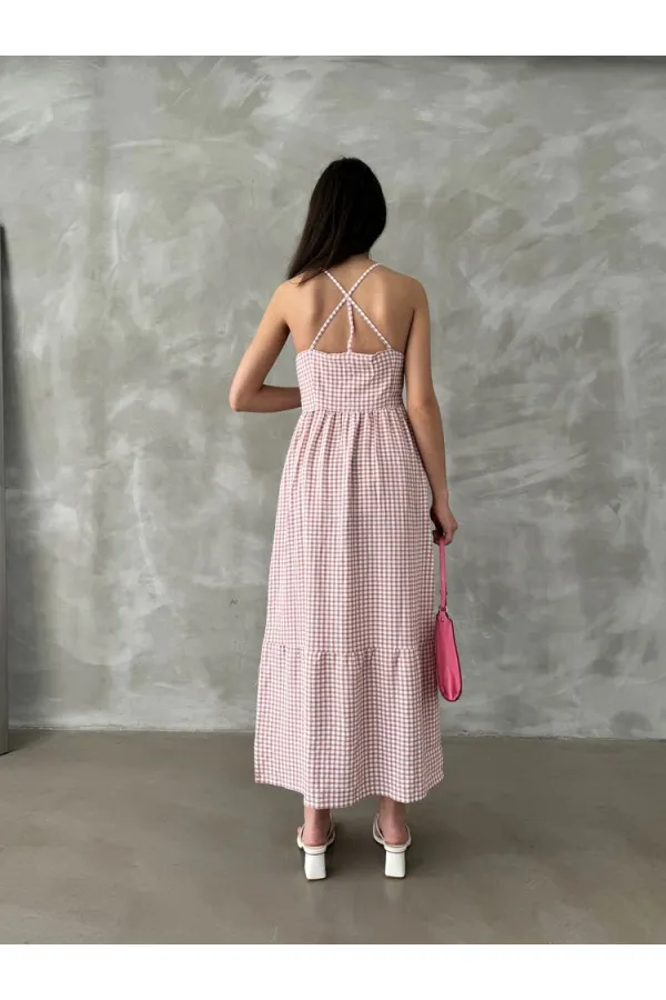 Topshow Powder Strap Ankle Length Wholesale Dress