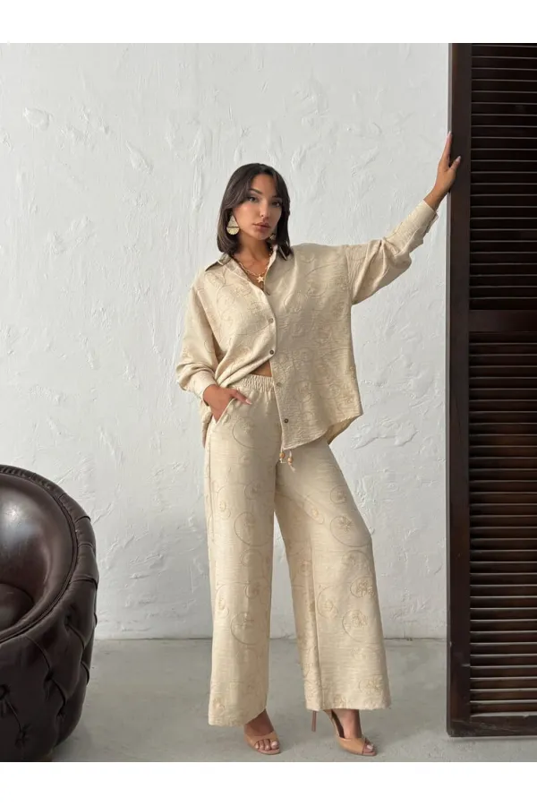 Nakışlı Toptan Pantolon -| Topshow | F1900