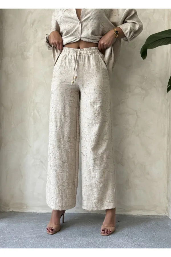 Pantalon brodé en gros - Pierre | Topshow | F1900