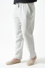 Erkek Taş Bel Bağlamalı Baggy Müslin Pantolon