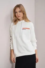 Women's Off-White Fake People Print Three-Thread Sweatshirt