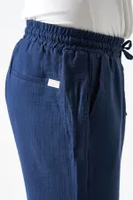 Erkek İndigo Baggy Double Paça Müslin Şort