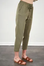 Women's Khaki (6813) Gabardine Trousers with Dirty Stitching