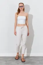 Kadın Taş (6813) Paça Pis Dikişli Gabardin Pantolon