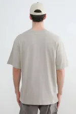 Erkek Taş Bisiklet Yaka Modal Basic Tişört