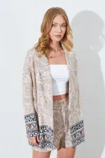 Kadın Vizon Eteği Sulu Blazer Ceket