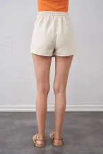 Kadın Taş Yanı Fermuarlı Şort Etek