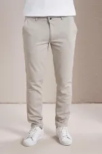 Erkek Taş Yan Cep Slim Fit Pike Chino Pantolon
