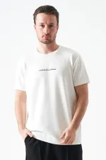 T-shirt homme Off-White en modal à col rond avec imprimé MANFECTUREO