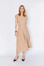 Kadın Vizon 3496 Pileli Midi Boy Etek