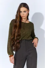 Kadın Kahve Beli Düğmeli Çift Dikişli Pantolon