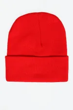 Bonnet rouge uni pour femme