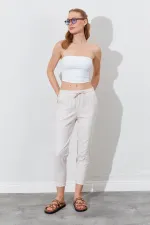 Kadın Taş (6813) Paça Pis Dikişli Gabardin Pantolon