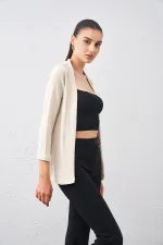 Kadın Taş Dirsek Kol Önü Açık Ceket