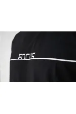 T-shirt noir à col rond pour homme avec imprimé Focus