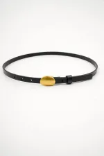 Kadın Siyah 1.5 Cm Pimli Antik Kemer