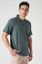 T-shirt Supreme en tissu vert pin à col en V pour homme