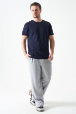 Erkek Lacivert Bisiklet Yaka Ottoman Basic Tişört