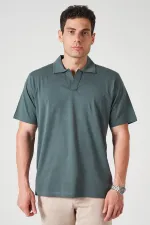 T-shirt Supreme en tissu vert pin à col en V pour homme