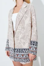 Kadın Vizon Eteği Sulu Blazer Ceket