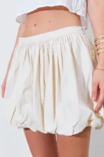 Kadın Taş Balon Şort Etek