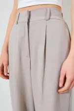 Kadın Vizon Çift Fleto Poliviskon Pantolon